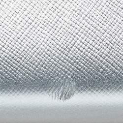 Mark Cross Silver Leather Small Grace Box Bag