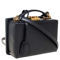 Mark Cross Black Leather Small Grace Box Bag