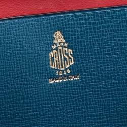 Pre Owned Mark Cross Blue Leather Grace Box Bag