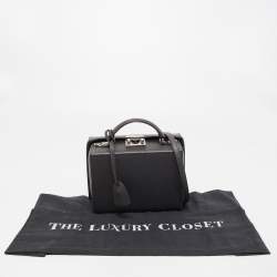 Mark Cross Dark Grey Leather Grace Box Bag 