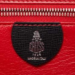 Pre Owned Mark Cross Black Leather Small Galaxy Grace Box Bag