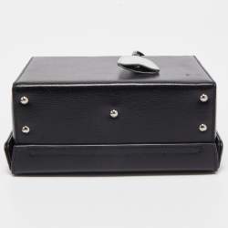 Pre Owned Mark Cross Black Leather Small Galaxy Grace Box Bag