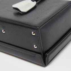 Pre Owned Mark Cross Black Leather Small Galaxy Grace Box Bag