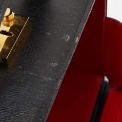 Pre Owned Mark Cross Black Leather Grace Box Bag