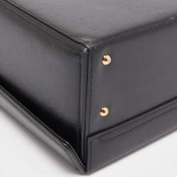 Pre Owned Mark Cross Black Leather Grace Box Bag