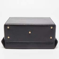 Pre Owned Mark Cross Black Leather Grace Box Bag