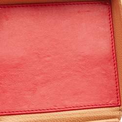 Mark Cross Light Orange Leather Grace Cube Top Handle Bag 