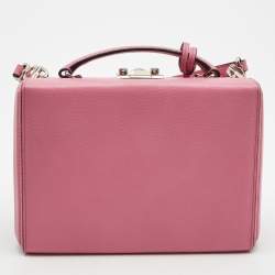 Mark Cross Light Pink Leather Grace Box Bag 