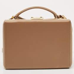Mark Cross Beige Leather Grace Box Bag