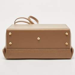 Mark Cross Beige Leather Grace Box Bag
