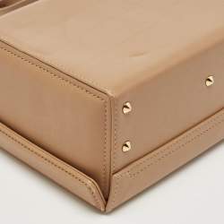 Mark Cross Beige Leather Grace Box Bag