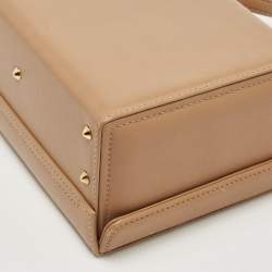 Mark Cross Beige Leather Grace Box Bag