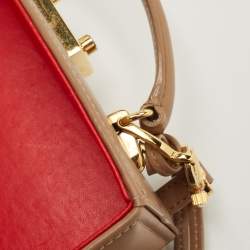 Mark Cross Beige Leather Grace Box Bag