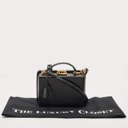 Mark Cross Black Leather Small Galaxy Grace Box Bag