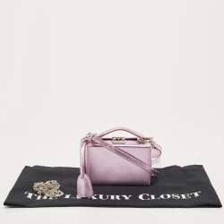 Mark Cross Metallic Lavender Leather Mini Grace Box Bag