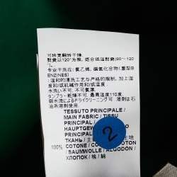 Pre Owned Marni Green Cotton Contrast Trim Knee Length Skirt L