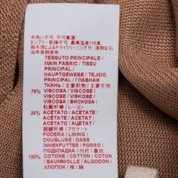 Marni Light Brown Crepe Contrast Paneled Light Weight Coat M