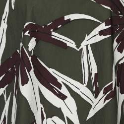 Pre Owned Marni Green Printed Cotton Sleeveless Top M