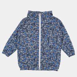 Marni Blue Print Synthetic Hooded Zip Front Jacket Size 6Y