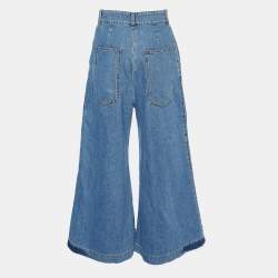 Pre Owned Marni Blue Denim High Rise Flared Jeans M/Waist 29"