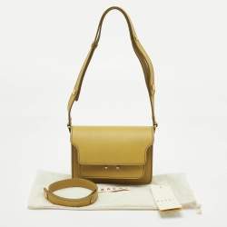 Pre Owned Marni Trunk Mustard Leather Shoulder Bag