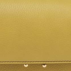 Pre Owned Marni Trunk Mustard Leather Shoulder Bag
