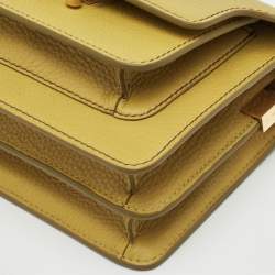 Pre Owned Marni Trunk Mustard Leather Shoulder Bag