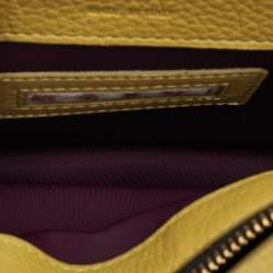 Pre Owned Marni Trunk Mustard Leather Shoulder Bag