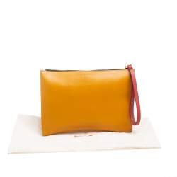 Marni Two-Tone Leather Wristlet Pouch