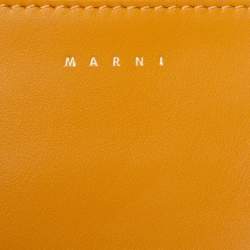Marni Two-Tone Leather Wristlet Pouch