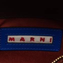 Marni Brown/Blue Leather Trunk Shoulder Bag