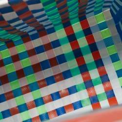 Pre Owned Marni Multicolor Woven Plastic Market Basket Tote