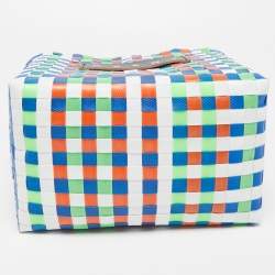 Pre Owned Marni Multicolor Woven Plastic Market Basket Tote