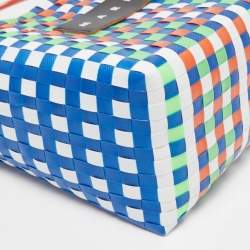 Pre Owned Marni Multicolor Woven Plastic Market Basket Tote