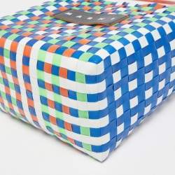 Pre Owned Marni Multicolor Woven Plastic Market Basket Tote