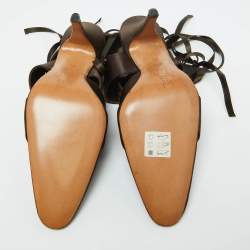 مملوكة مسبقًا صندل مارني ساتان بني بسيور مقاس 38