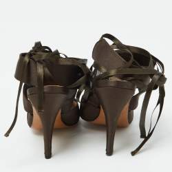 مملوكة مسبقًا صندل مارني ساتان بني بسيور مقاس 38