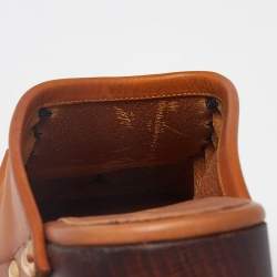 Marni Tan Leather Studded Platform Clogs Size 37