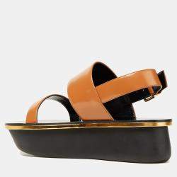 Pre Owned Marni Leather Ankle Strap Sandals Size 38