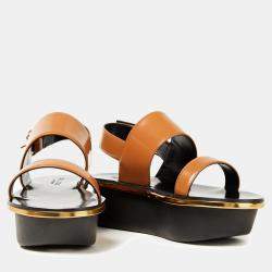 Pre Owned Marni Leather Ankle Strap Sandals Size 38