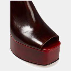 Pre Owned Marni Brown Leather Platform Sandals 36