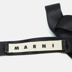 Marni Black Beaded Chain Long Layer Necklace