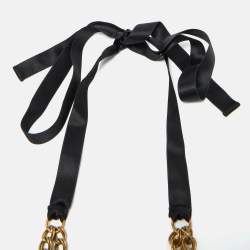 Marni Black Beaded Chain Long Layer Necklace