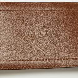 Marni Brown Leather Wide Waist Belt 80 CM