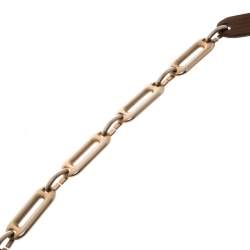 Marni Wood & Gold Tone Long Chain Link Necklace