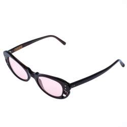 Pre Owned Marni Dark Brown/Pink MA 107S Butterfly Sunglasses