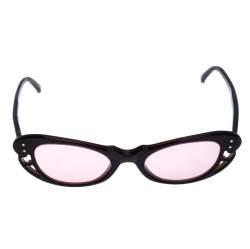 Pre Owned Marni Dark Brown/Pink MA 107S Butterfly Sunglasses