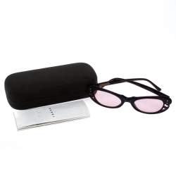 Pre Owned Marni Dark Brown/Pink MA 107S Butterfly Sunglasses