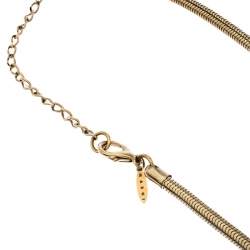 Marni Multicolor Horn and Resin Pendant Gold Tone Choker Necklace 