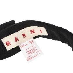 Marni Black Fabric Bow Belt 75 cm